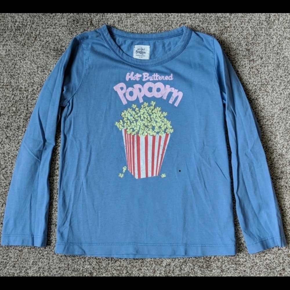 Mini Boden Girls Popcorn Shirt 9-10